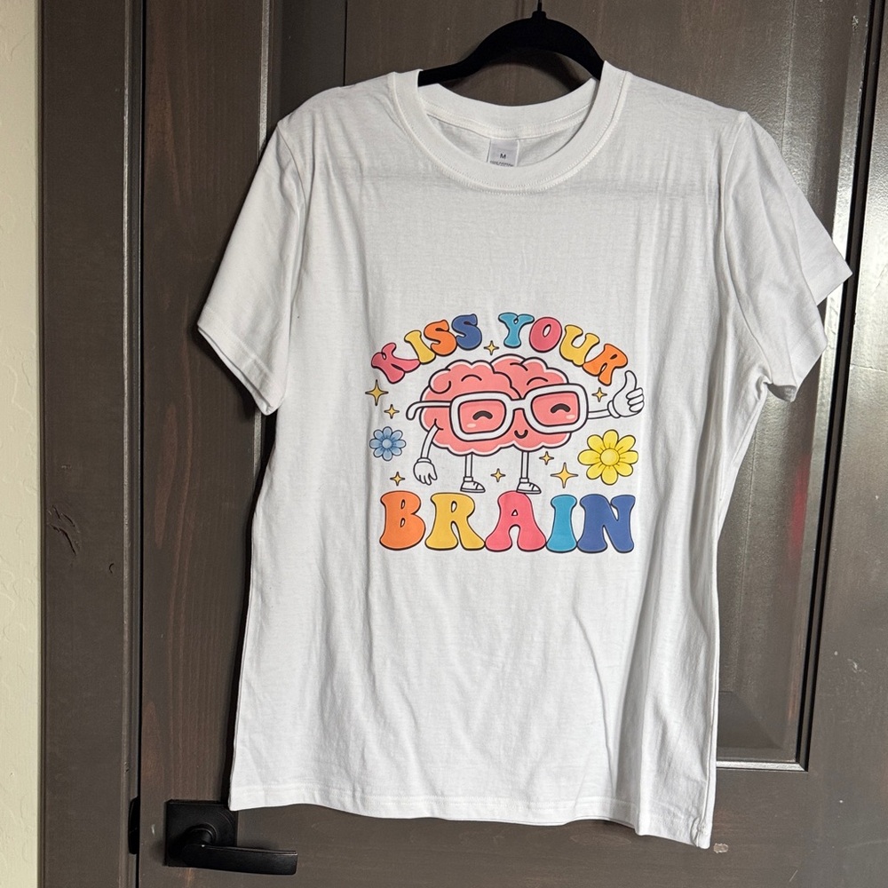 White Kids Shirt with Colorful Print